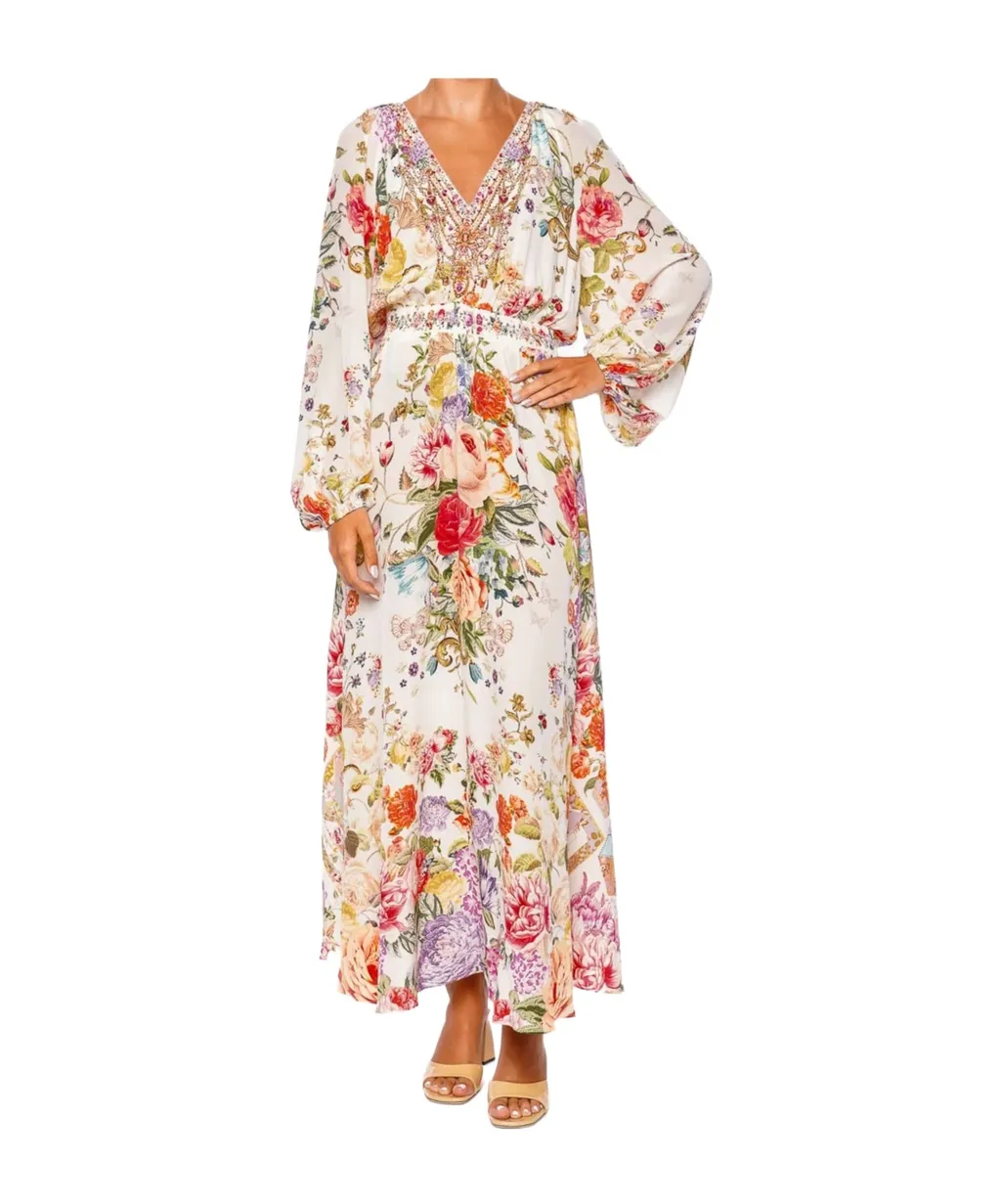 Shoulder-Inserted Pleated Dress