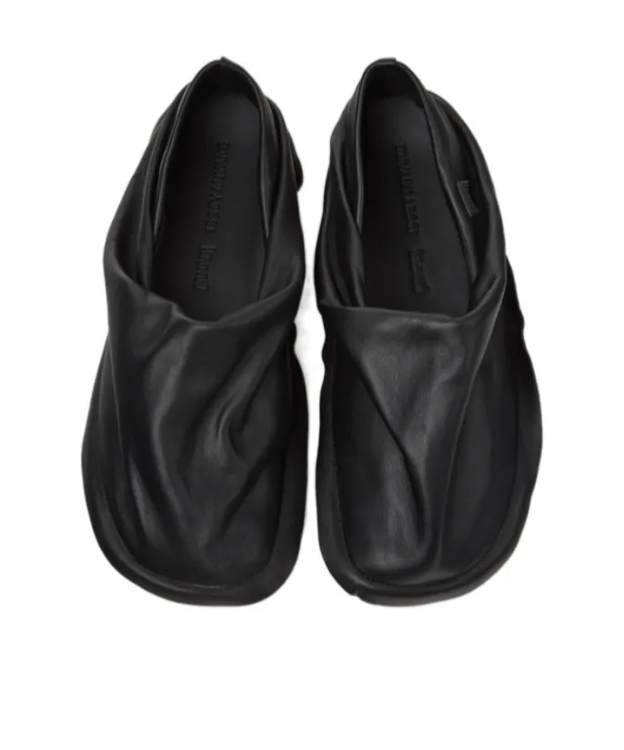 X Issey Miyake Peu Form Leather Slippers