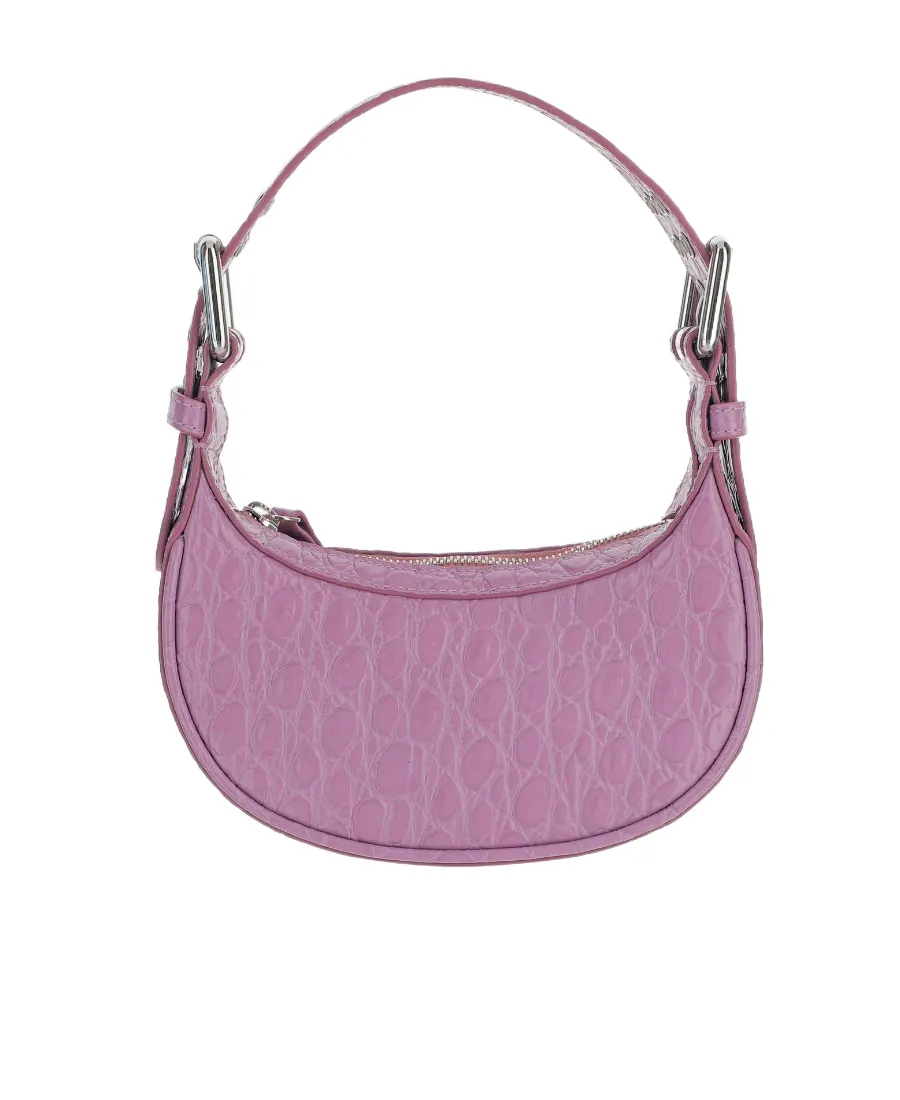 Embosed Zipped Mini Shoulder Bag