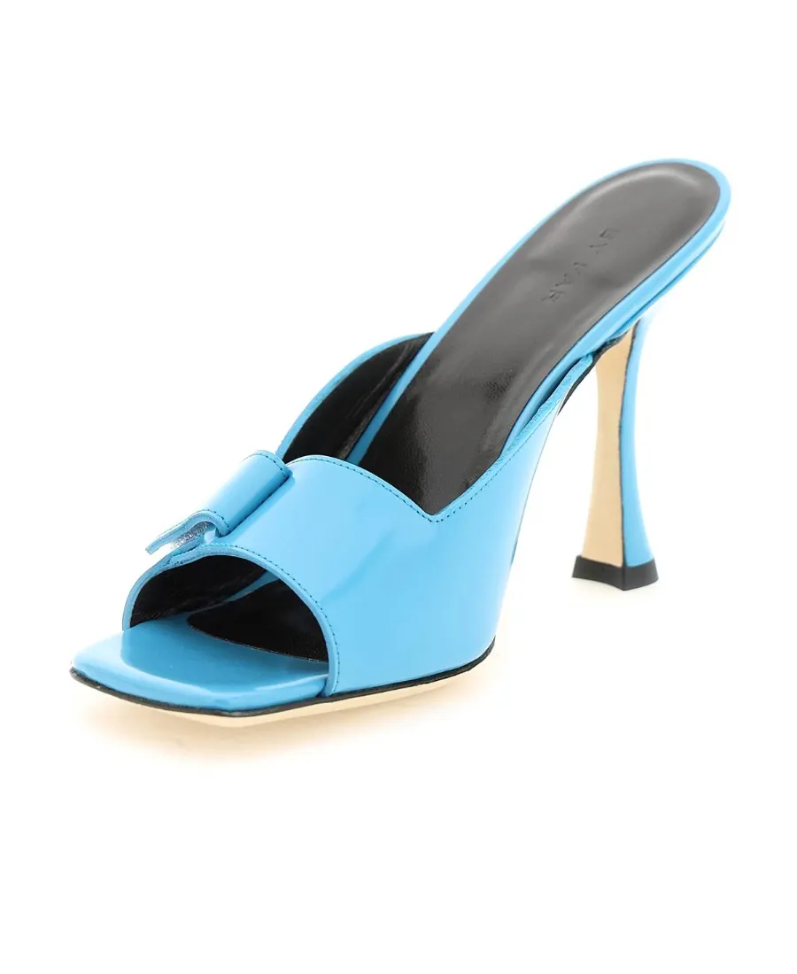 Squared-Toe Stiletto Heel Sandals