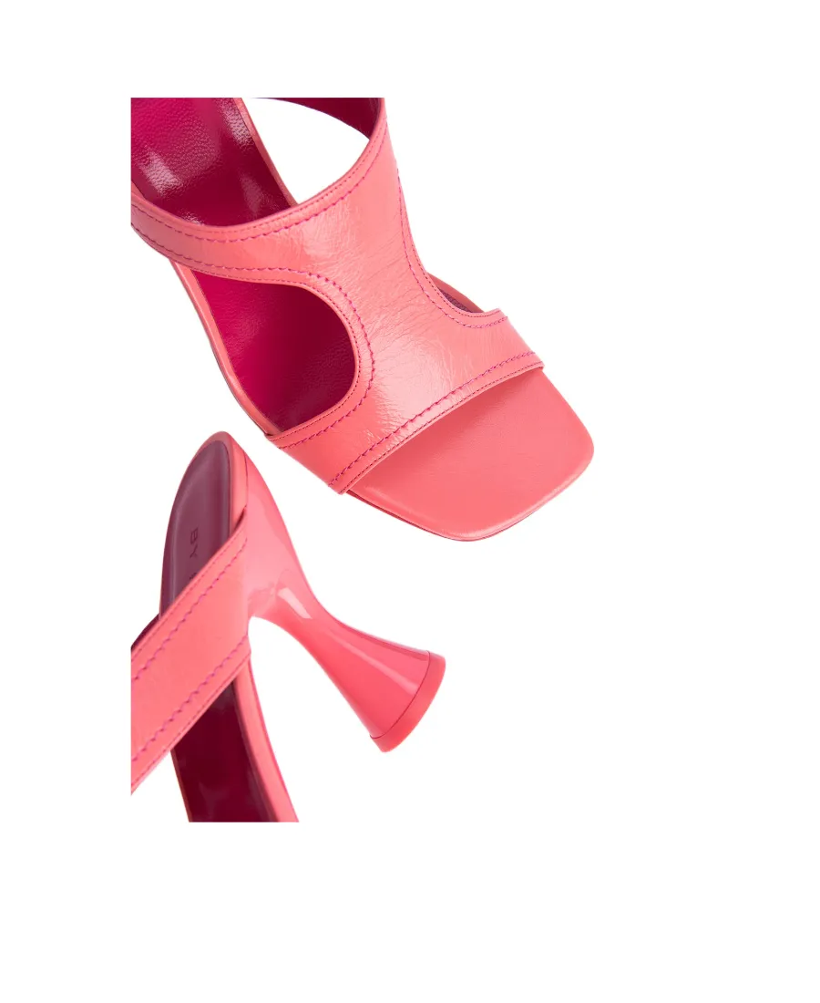 Cut-Out Heeled Slip-On Sandals