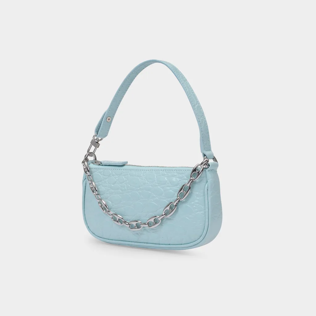 Rachel Croc-Embossed Leather Bag