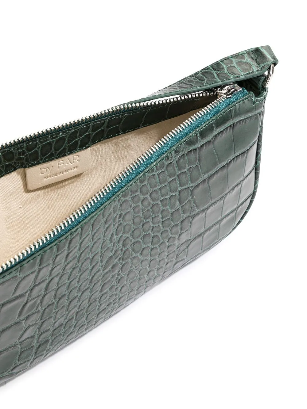 Crocodile-Effect Shoulder Bag