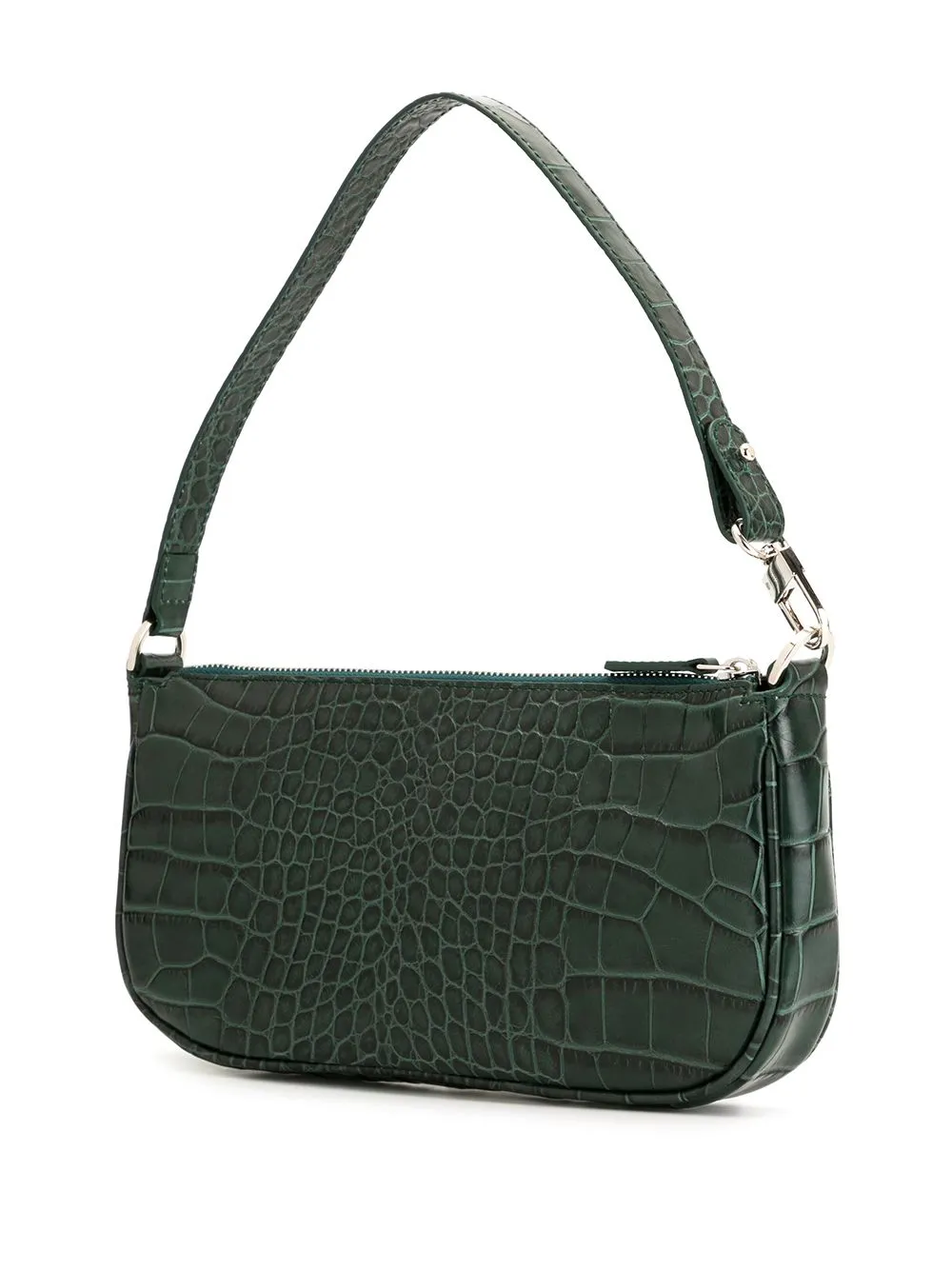 Crocodile-Effect Shoulder Bag