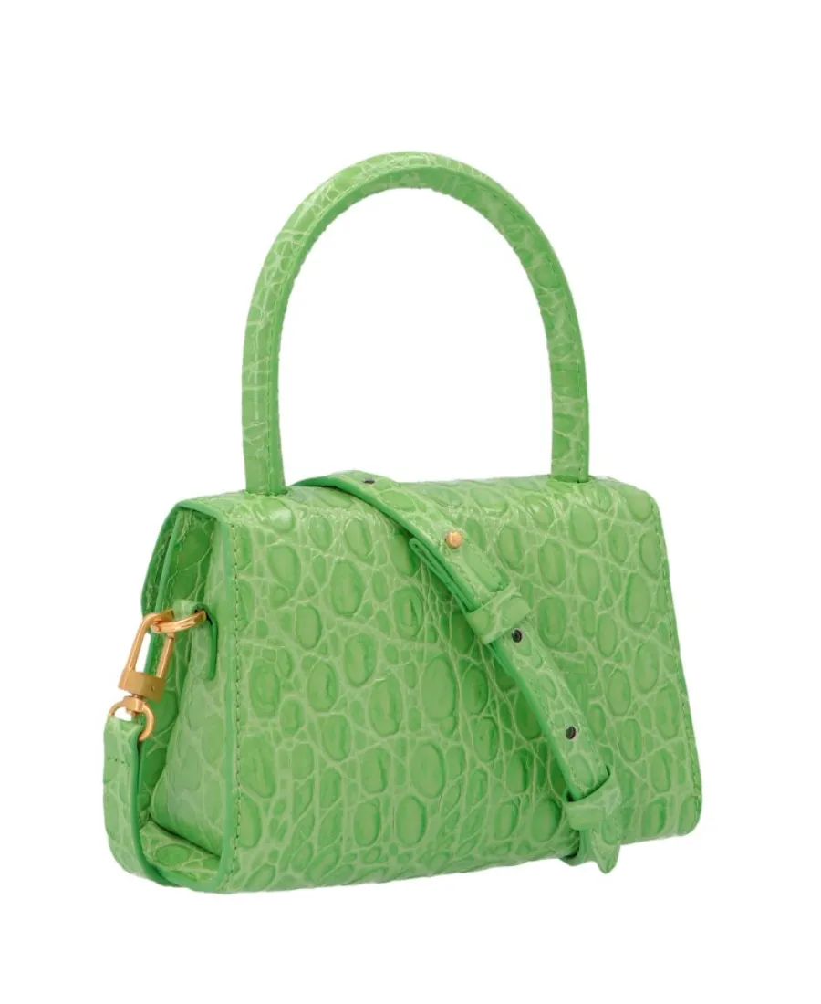 Crocodile-Embossed Mini Bag