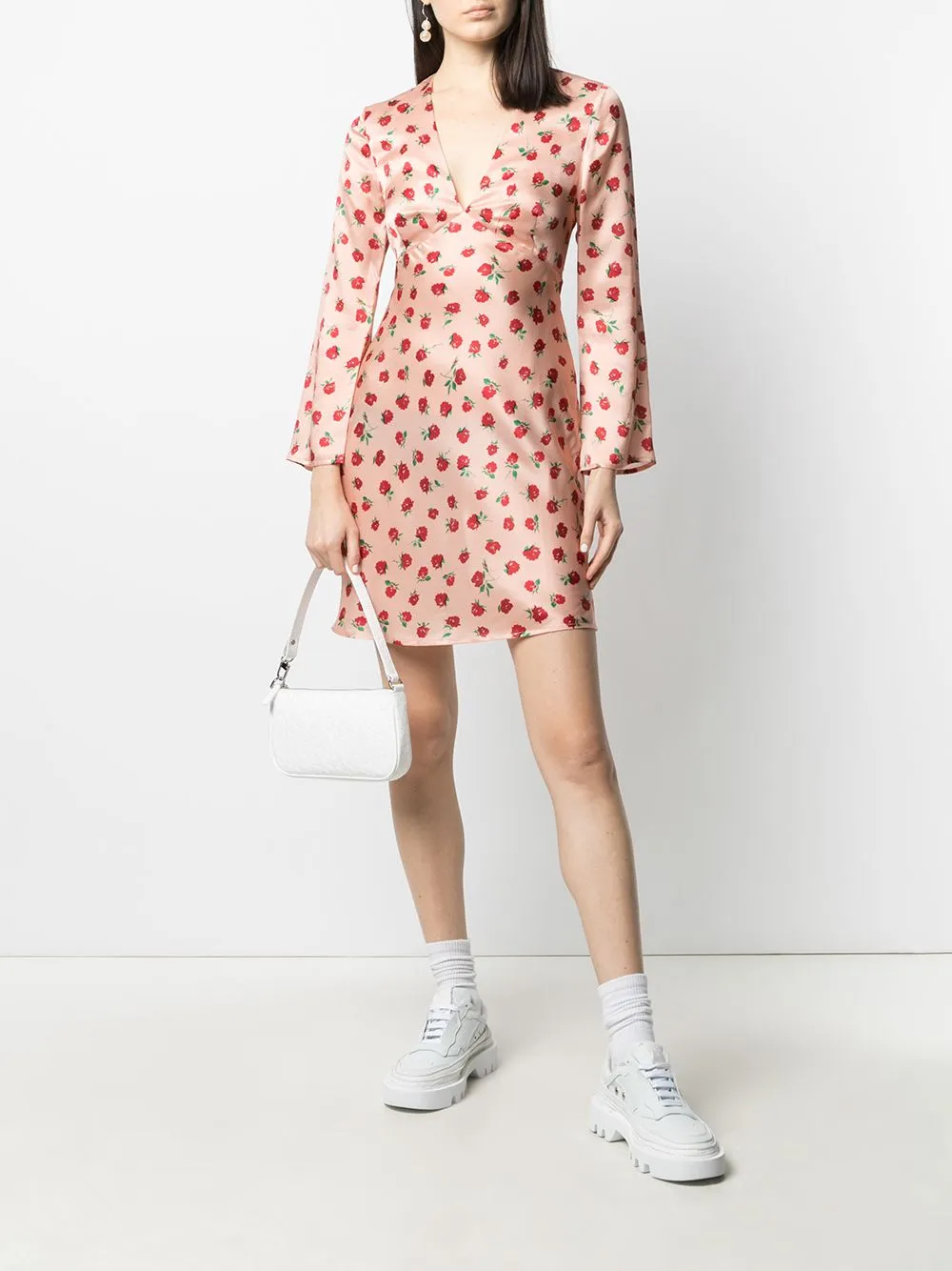 One Shoulder Bag With Imitation Crocodile Pattern
