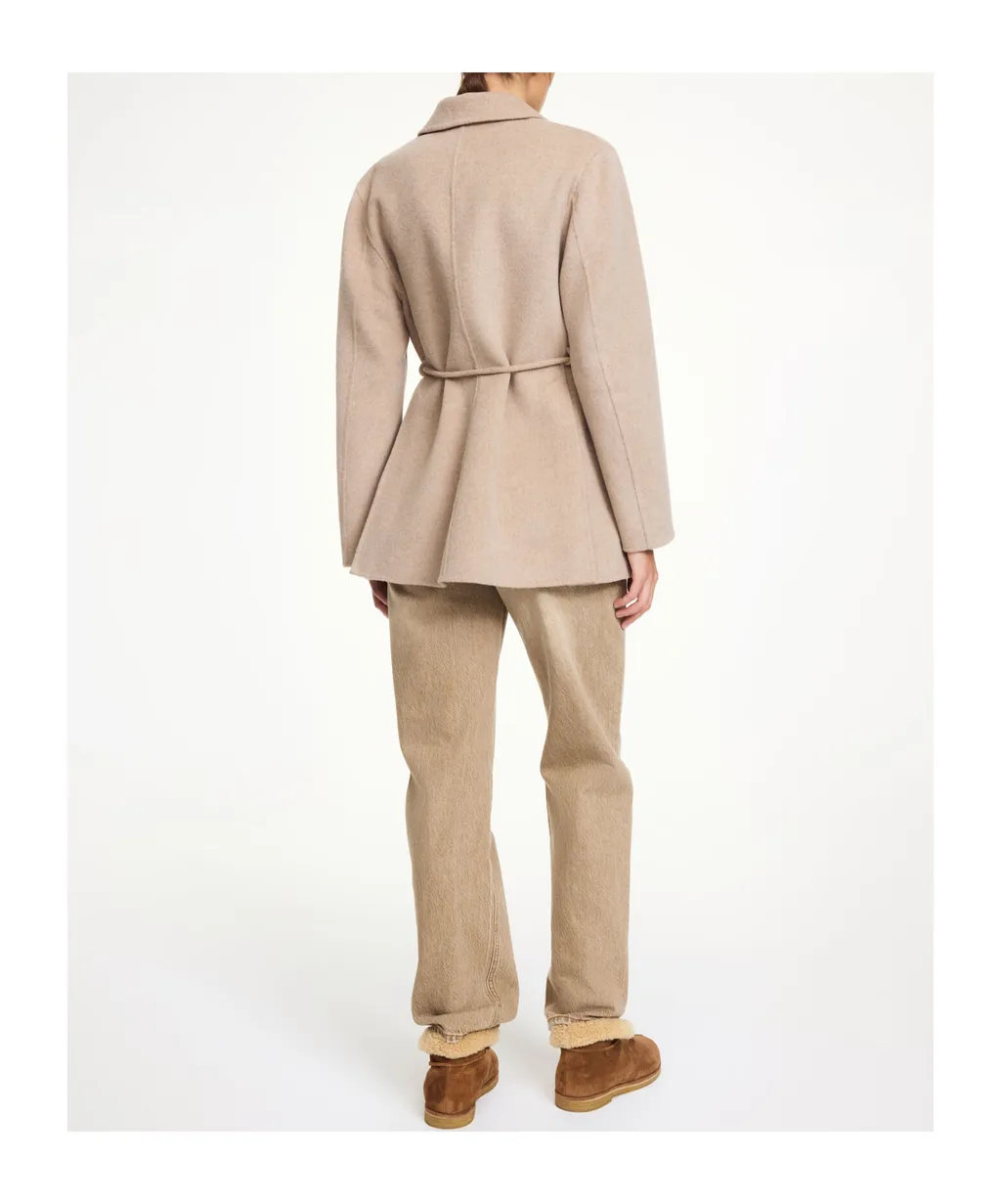 Tie-Waist Single-Breasted Blazer