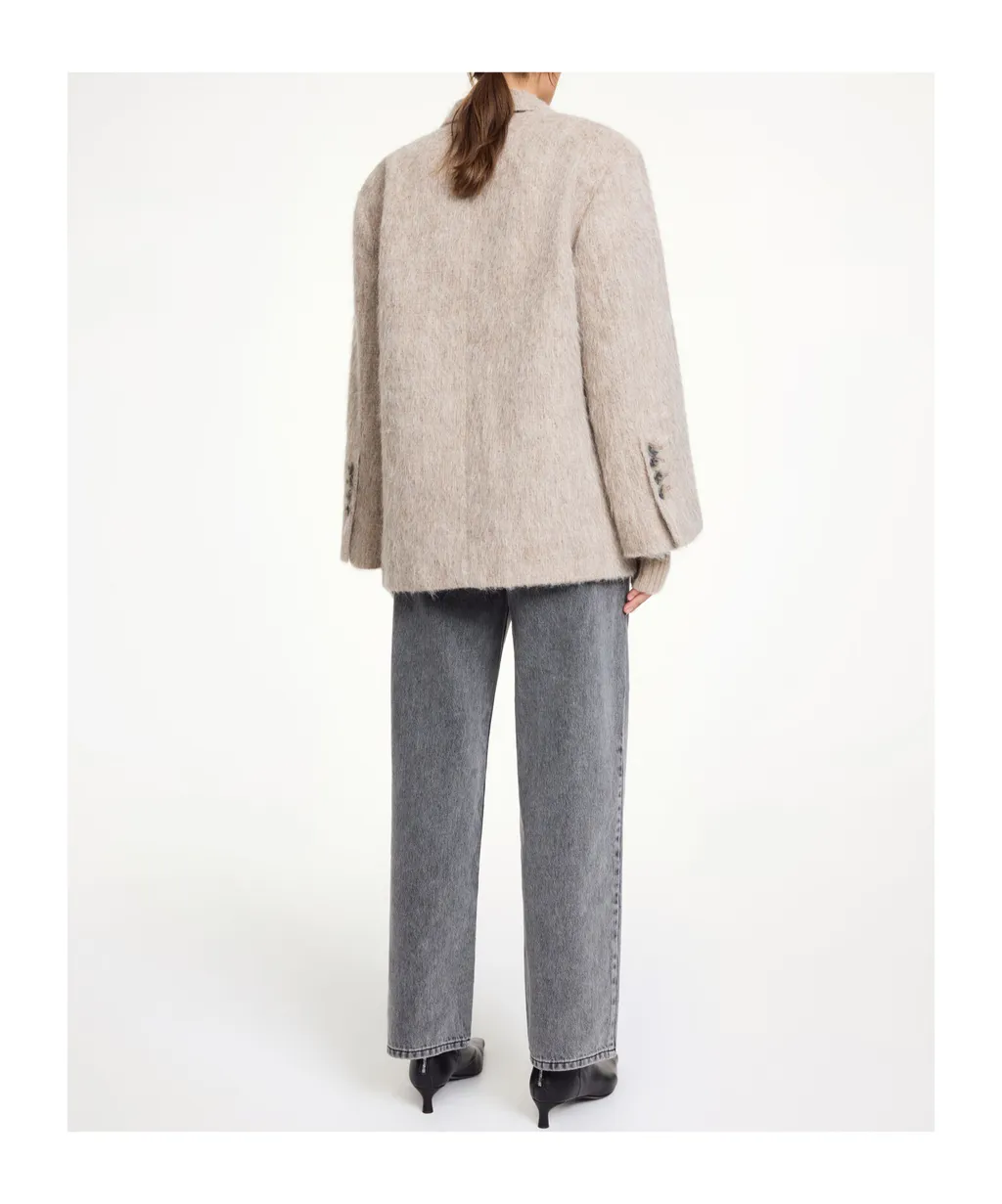 Textured Button-Fastening Jacket