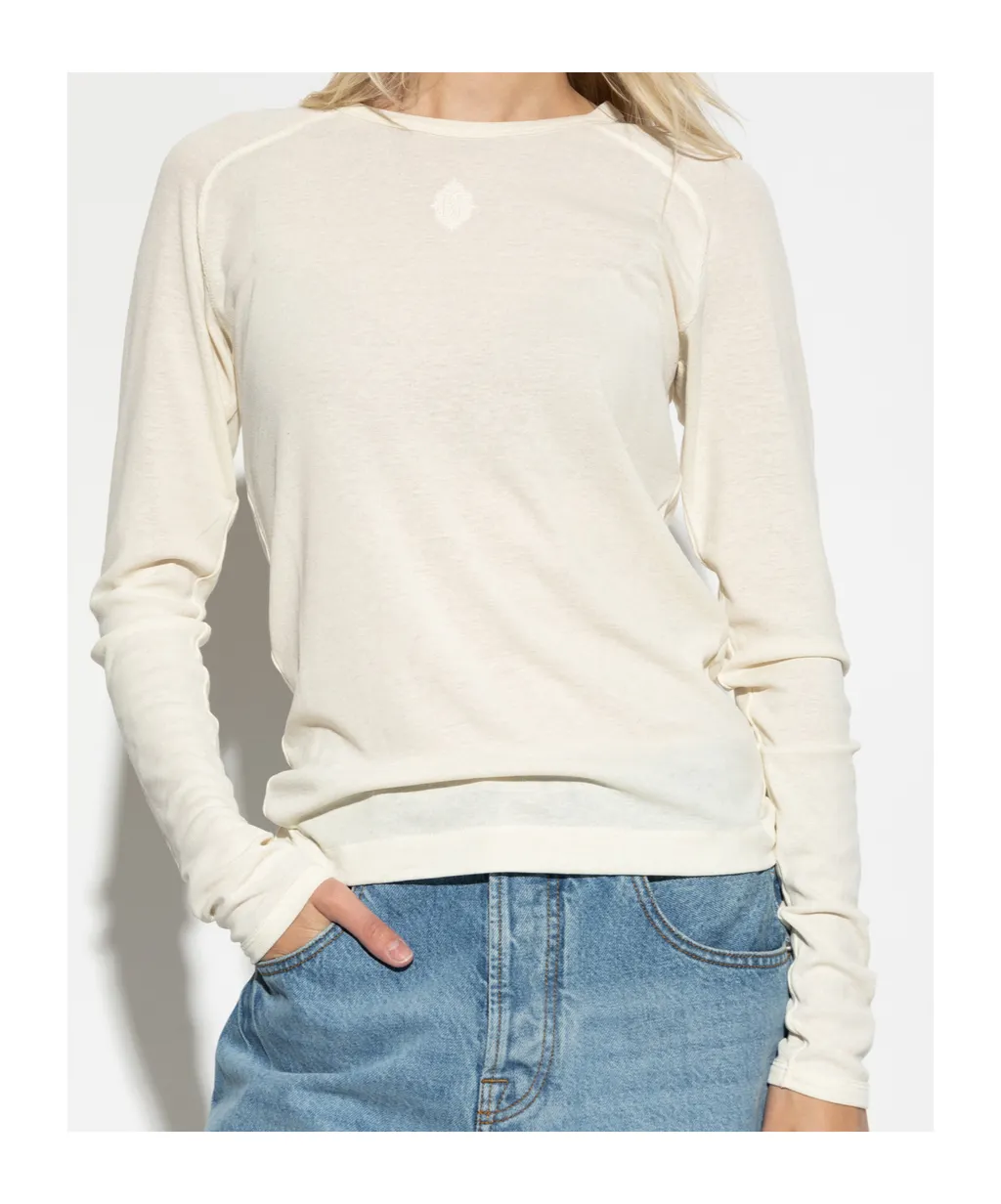 Logo-Embroidered Long-Sleeve Top