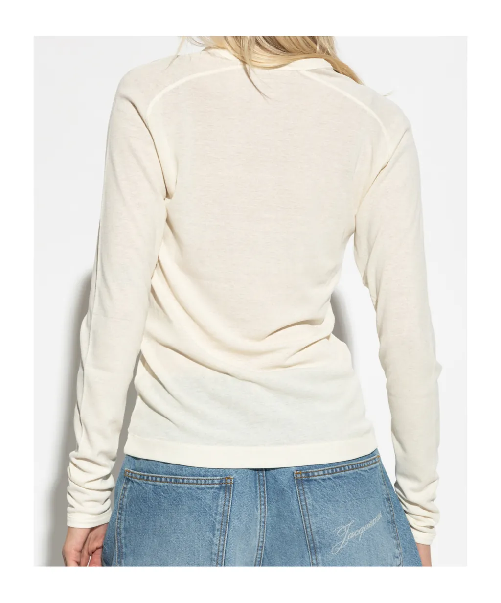 Logo-Embroidered Long-Sleeve Top