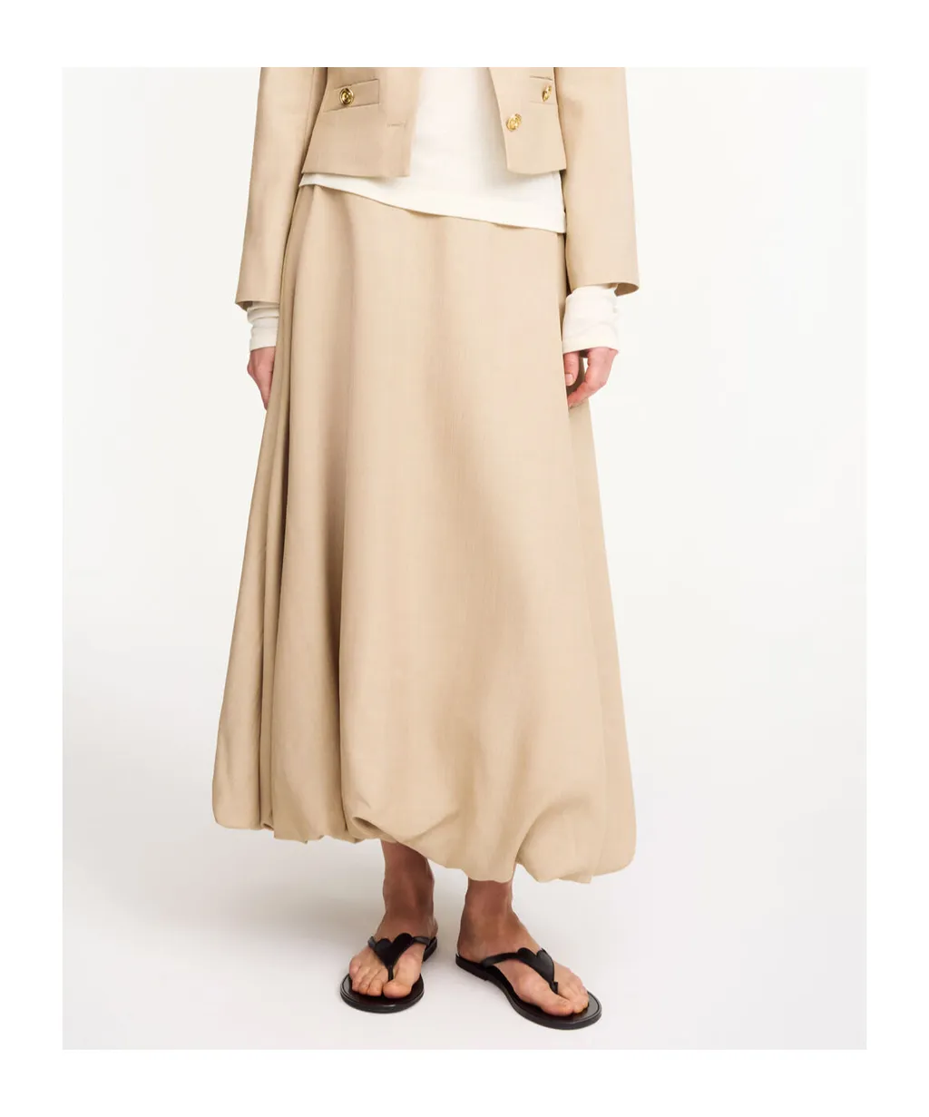 Aubrey Balloon-Hem Maxi Skirt