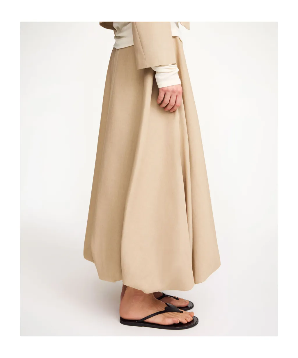 Aubrey Balloon-Hem Maxi Skirt