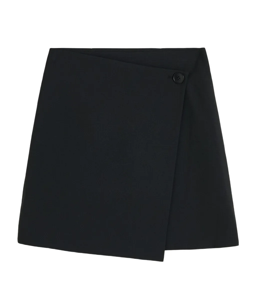 Esma Asymmetric Buttoned Miniskirt