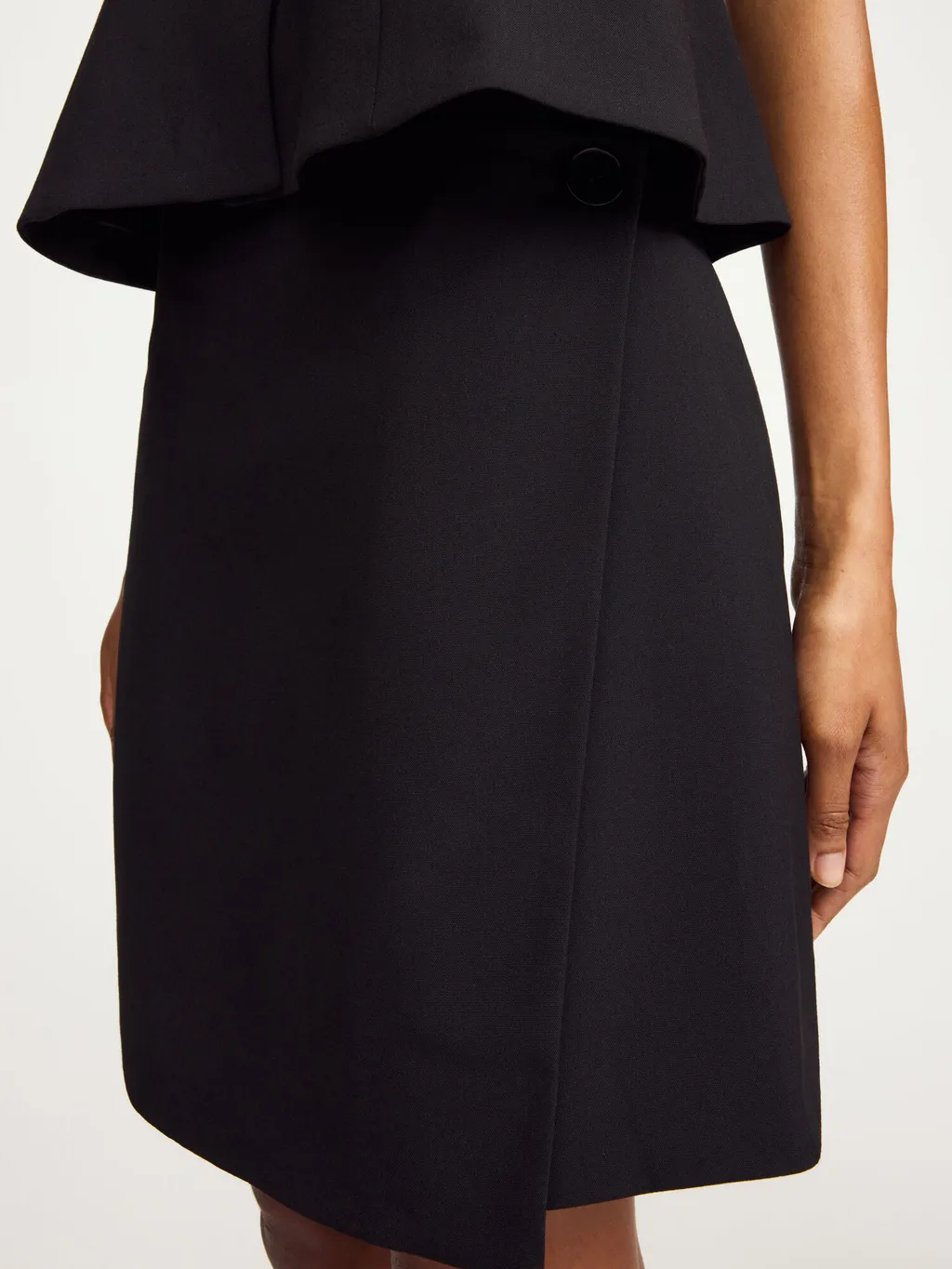 Esma Asymmetric Buttoned Miniskirt
