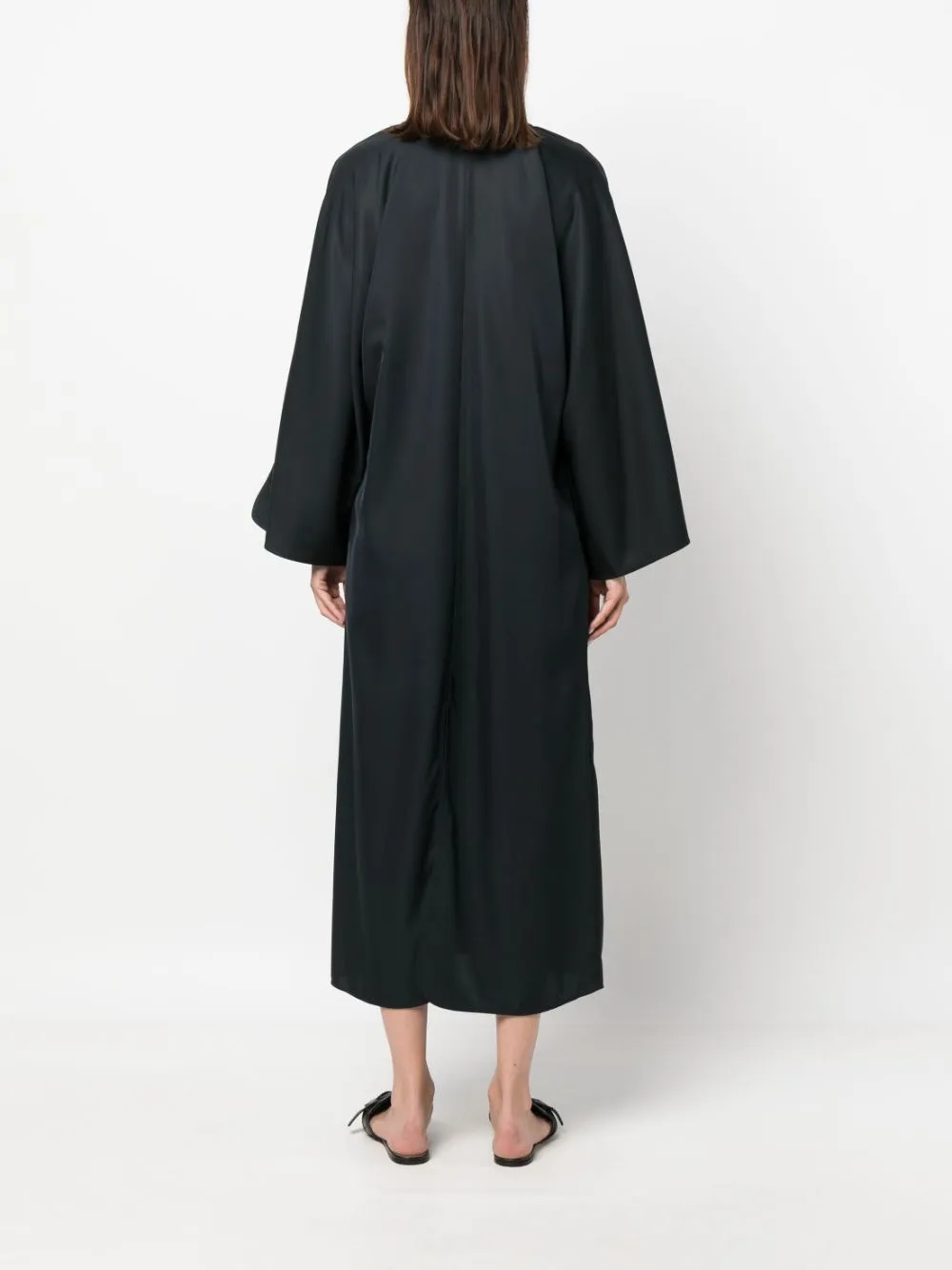 Split-Neck Kaftan Midi Dress