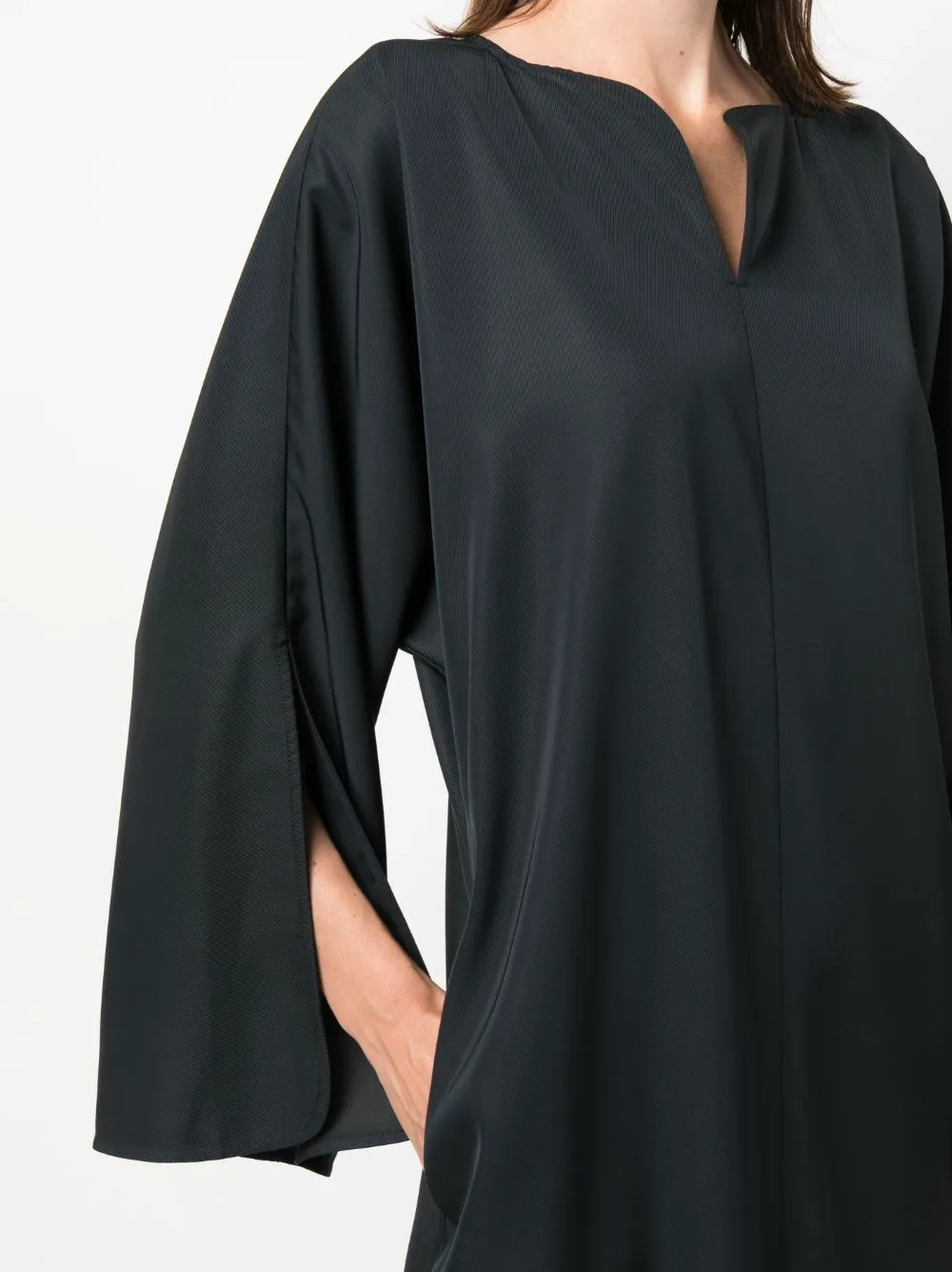 Split-Neck Kaftan Midi Dress