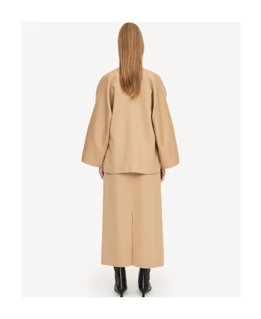 Wide-Sleeved Wool Blouse