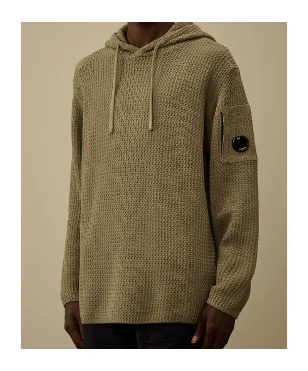 Textured Hooded Sweater