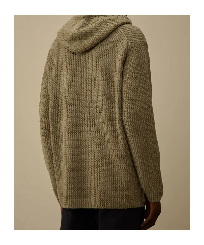 Textured Hooded Sweater