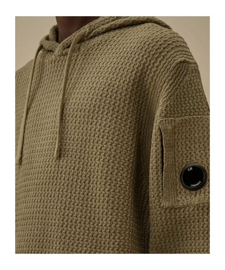 Textured Hooded Sweater