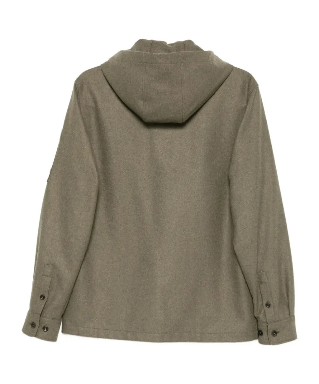 Hooded Buttoned Jacket