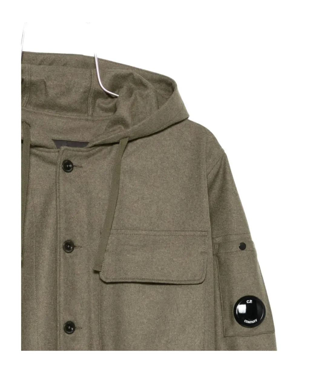 Hooded Buttoned Jacket