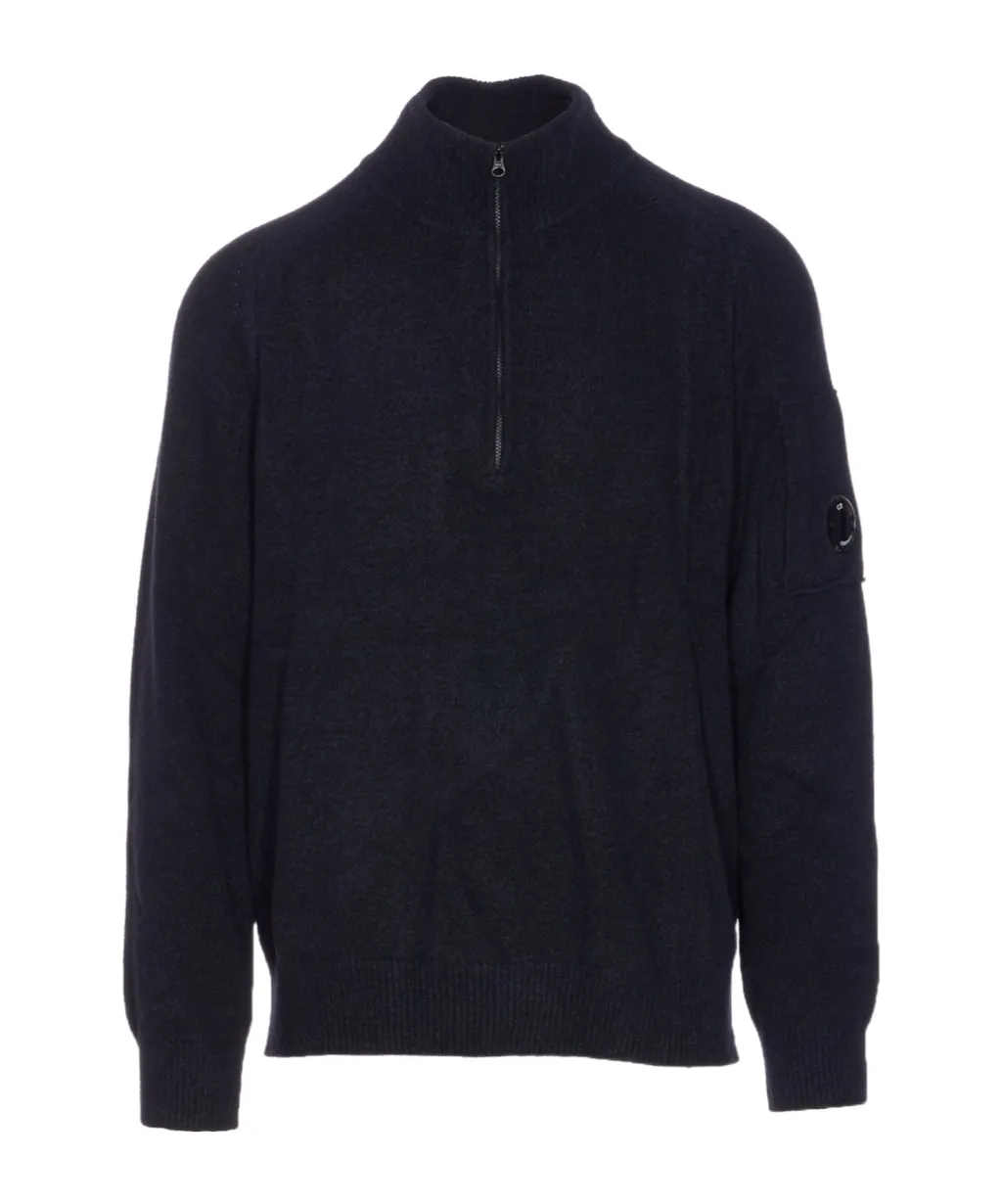 Half-Zip High Neck Sweater