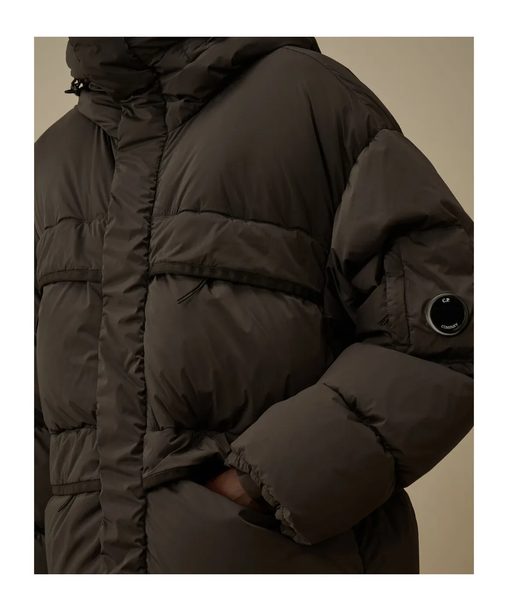 Long Hooded Down Jacket