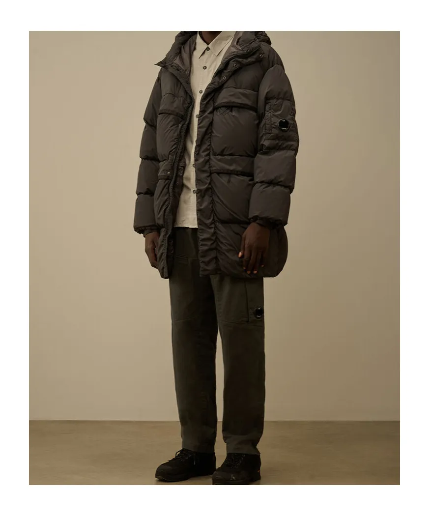 Long Hooded Down Jacket