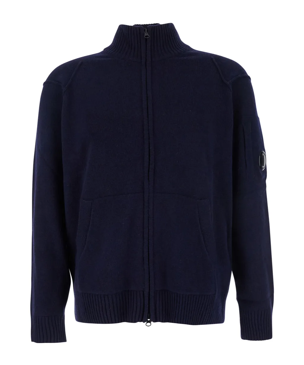 High Neck Logo Plaque Jacket