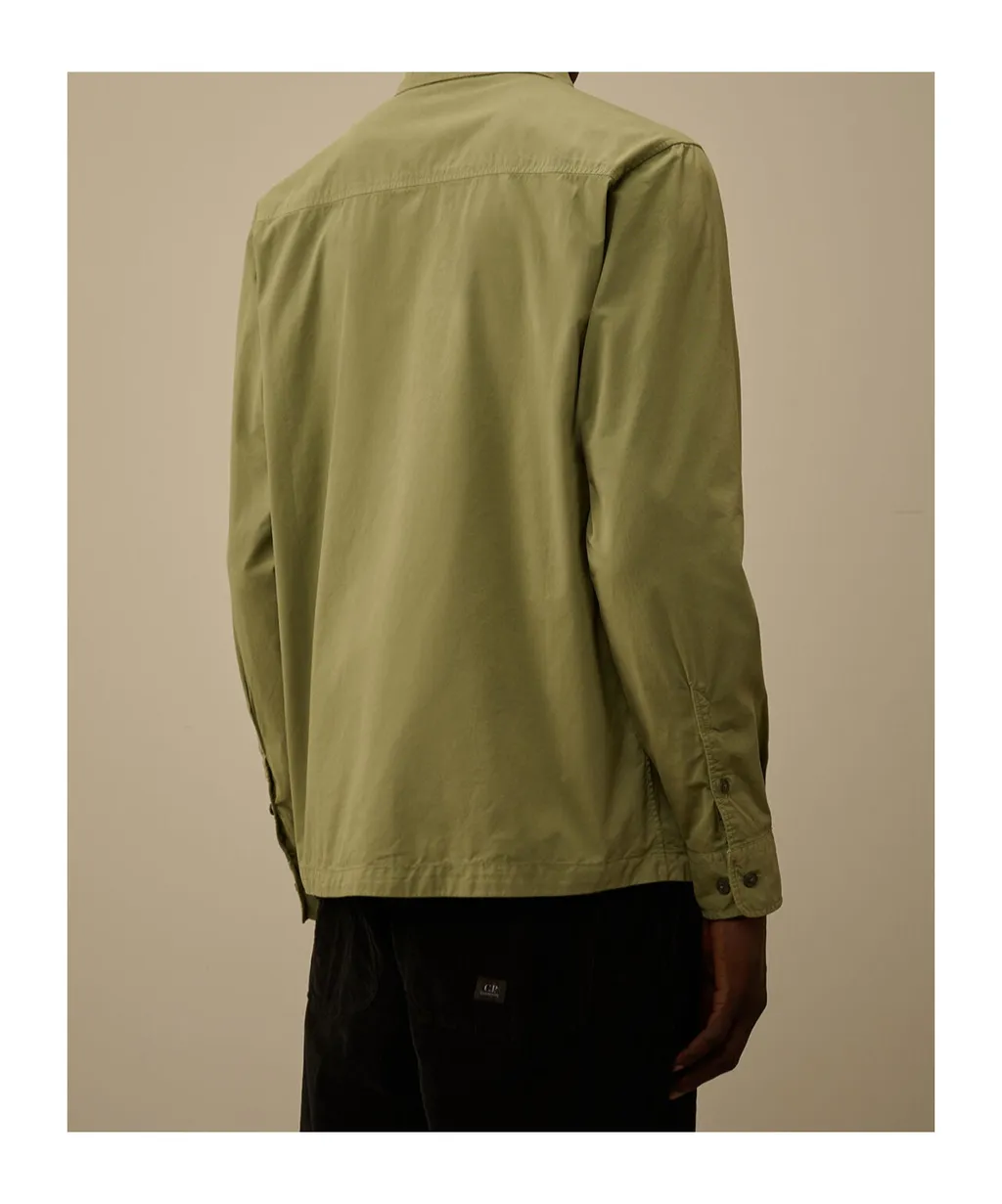 Patch-Pocket Zip Shirt Jacket