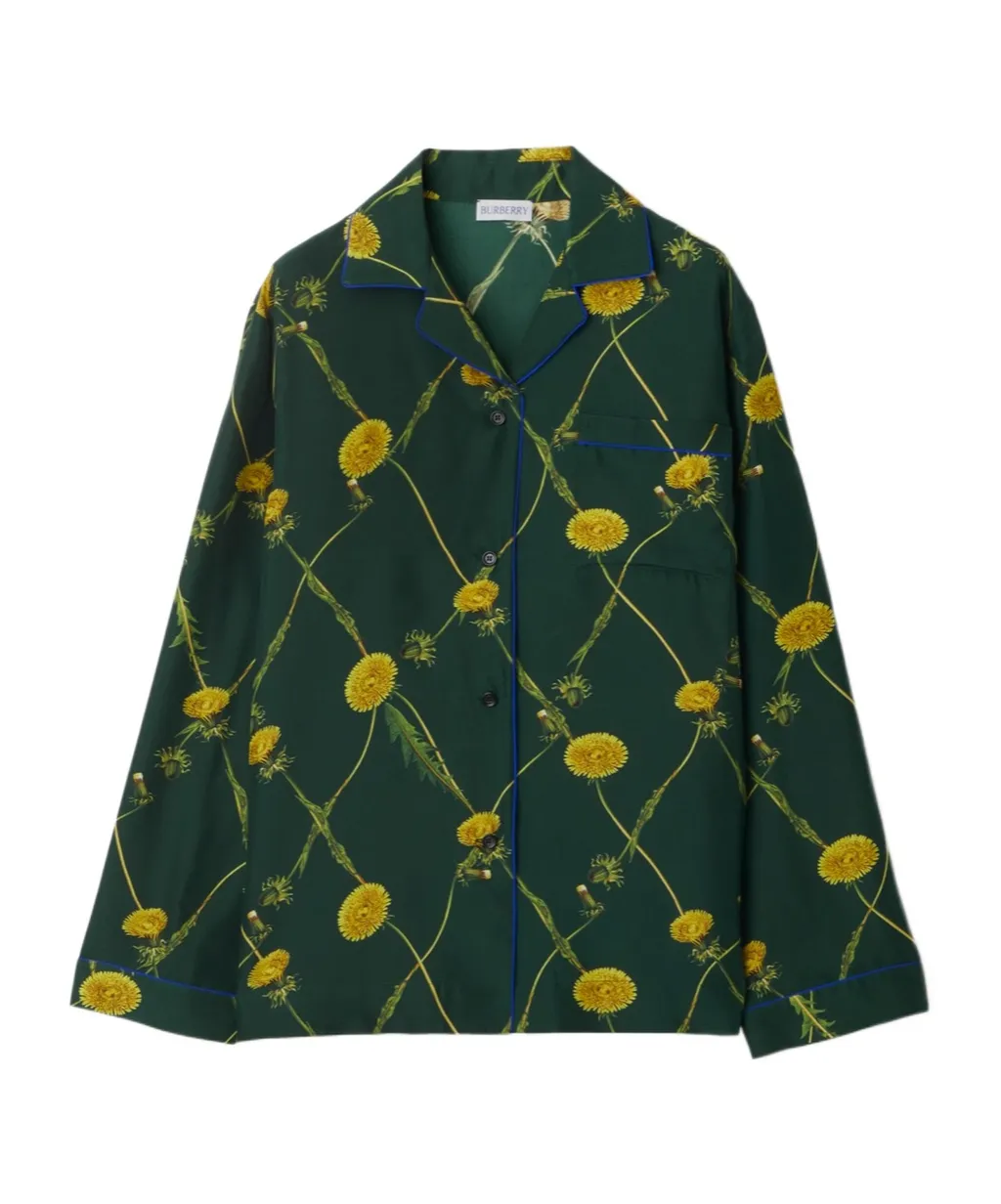 Floral Printed Long-Sleeved Shirt