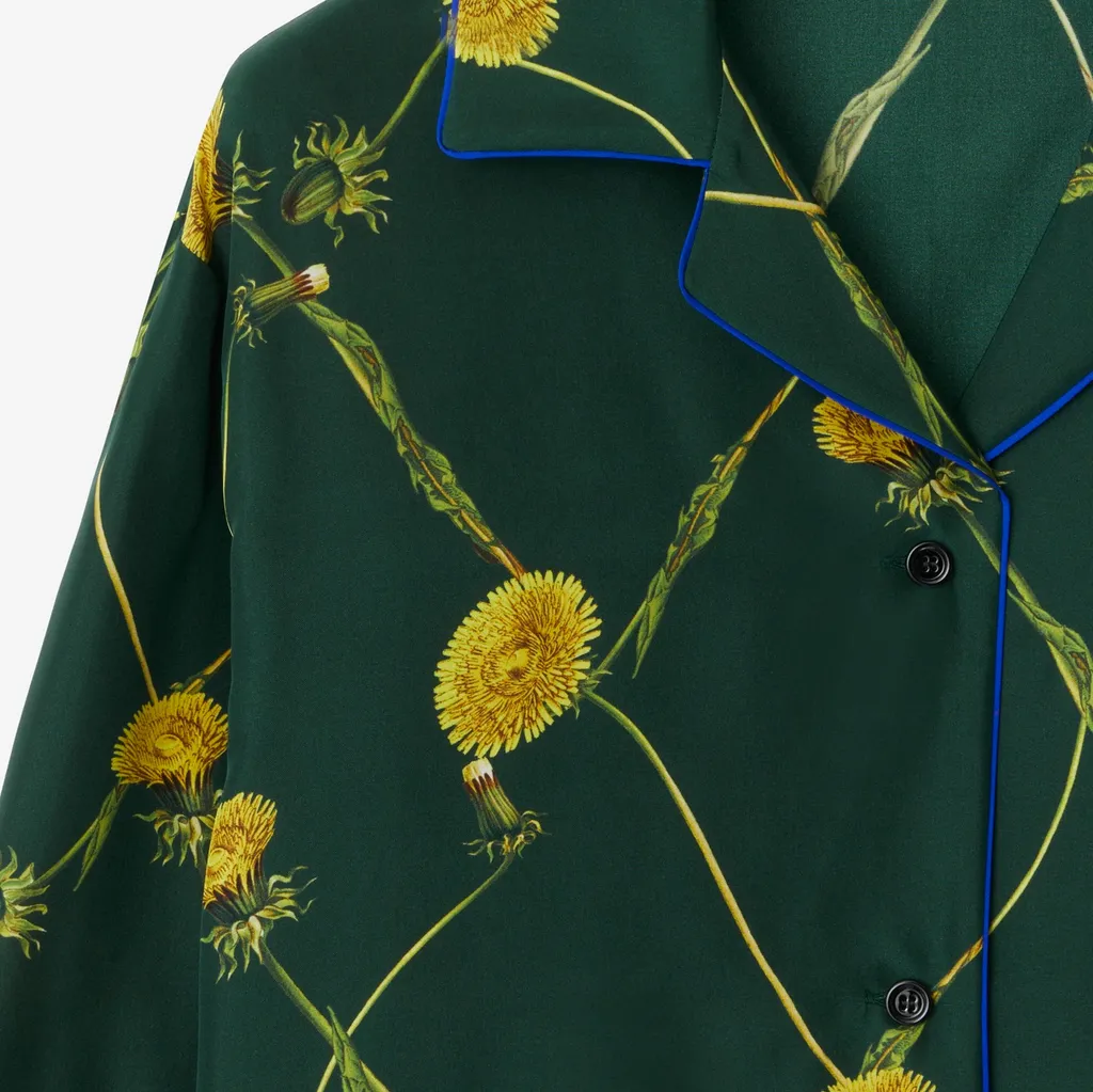 Floral Printed Long-Sleeved Shirt