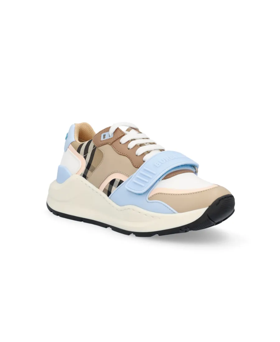 Checked Lace-Up Sneakers
