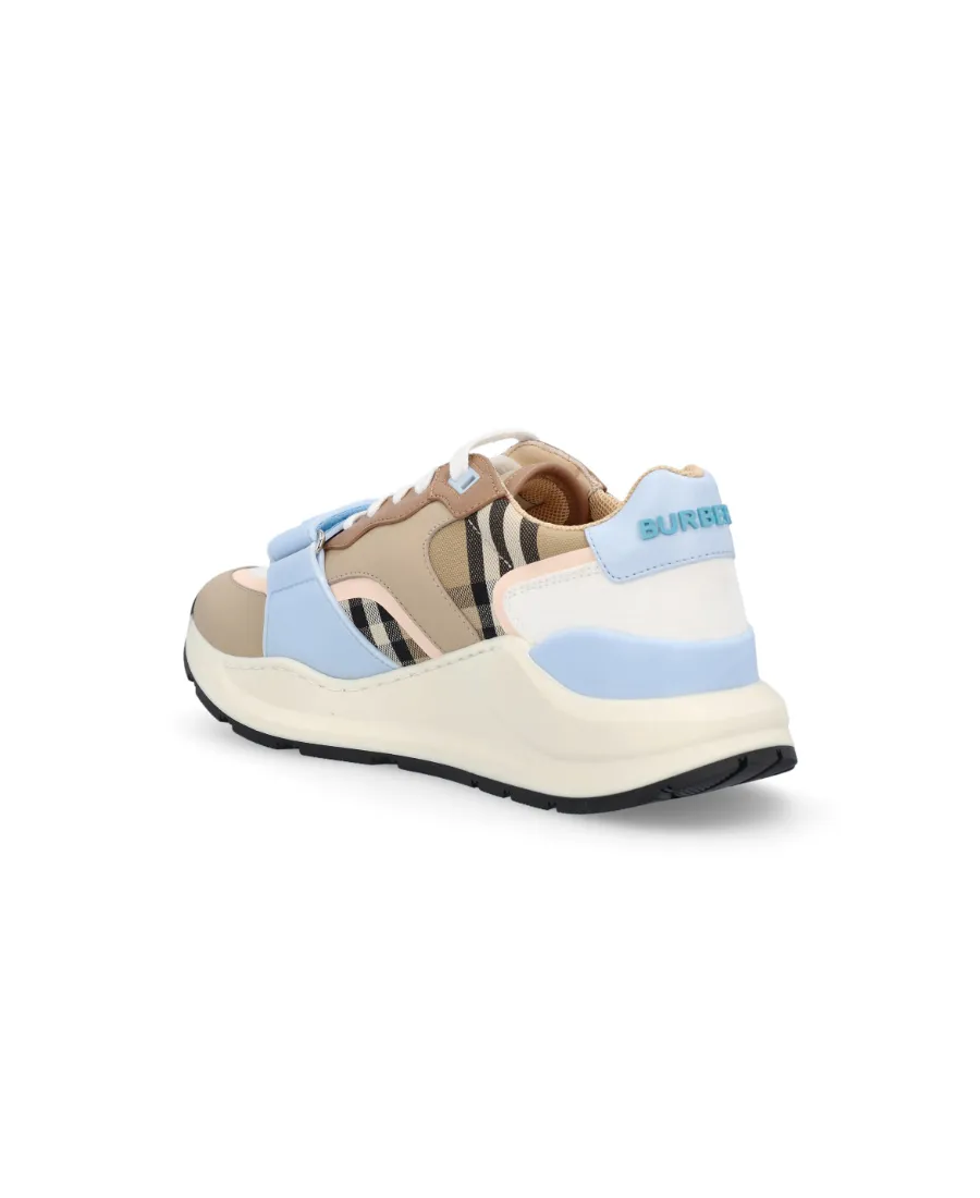 Checked Lace-Up Sneakers