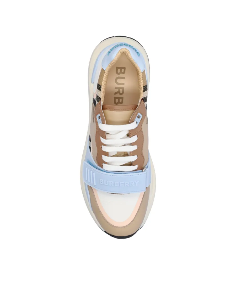 Checked Lace-Up Sneakers