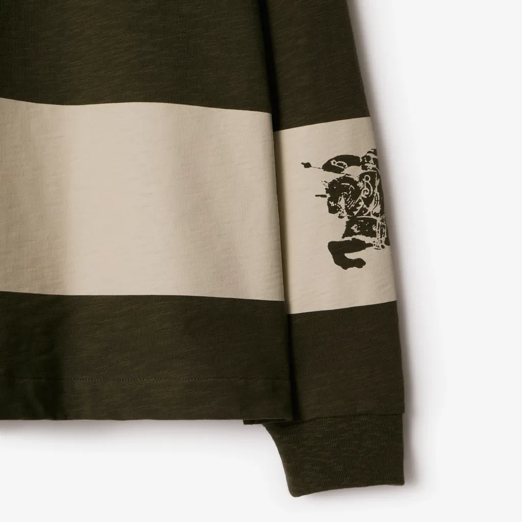 Ekd-Print Stripe-Detailed Crewneck Sweatshirt