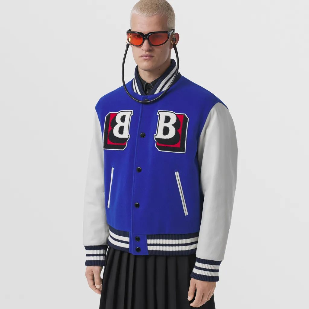 Graphic Logo-Patch Panelled Bomber Jacket
