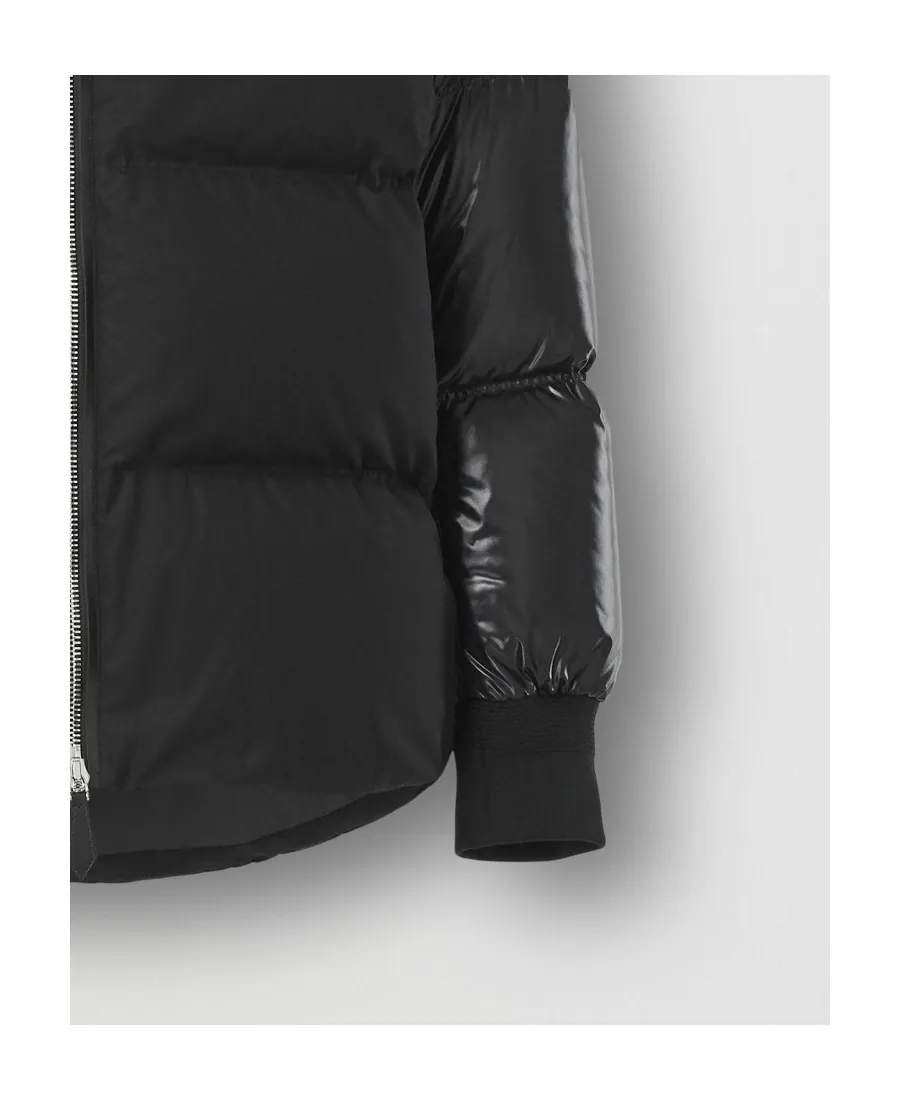 Contrast-Panel Cotton-Gabardine Puffer Jacket
