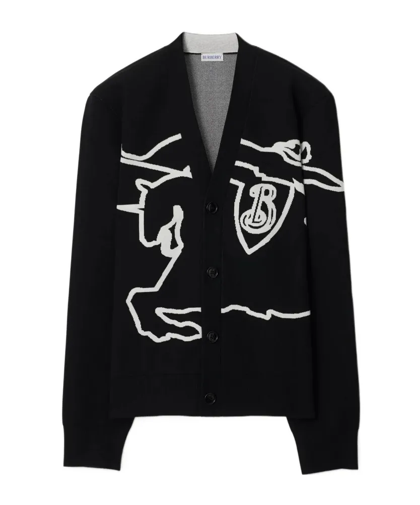 Ekd Intarsia-Knit V-Neck Cardigan