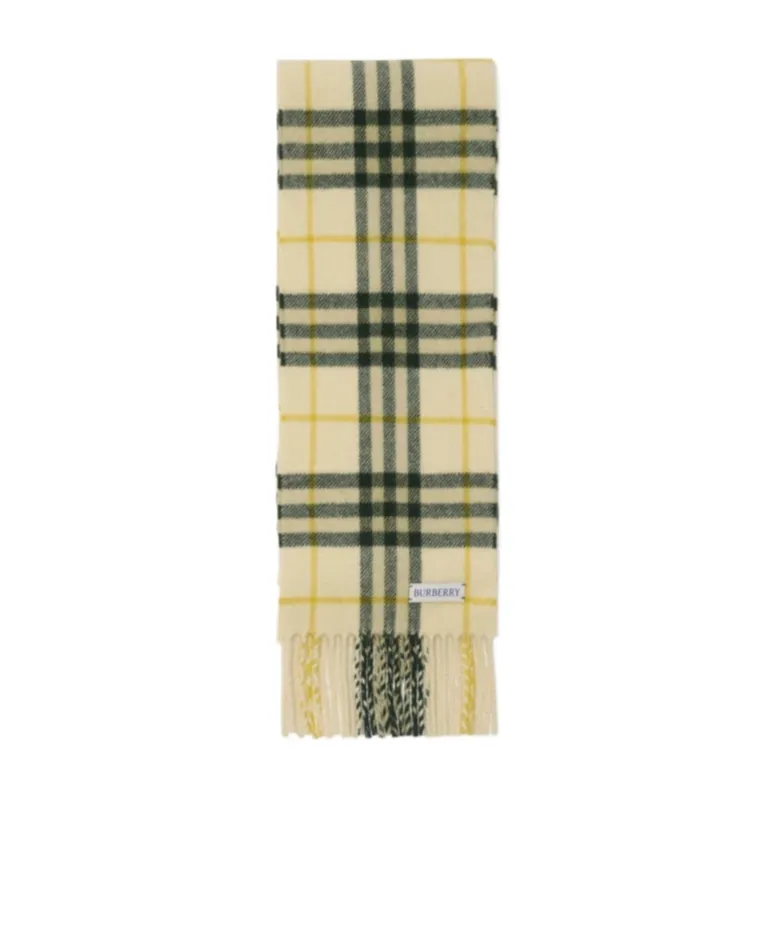 Checked Fringed Scarf