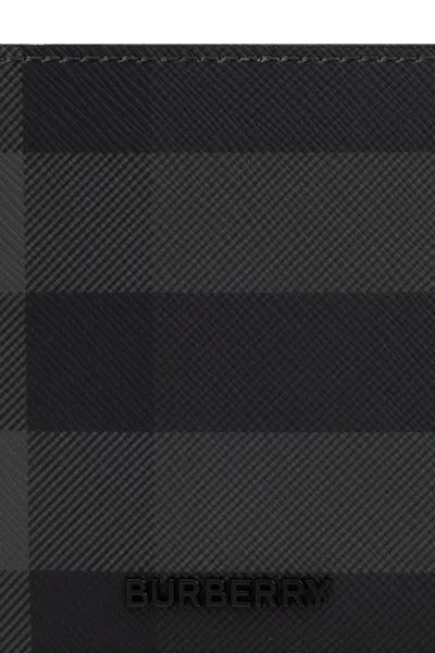 Logo Plaque Checked Bi-Fold Wallet