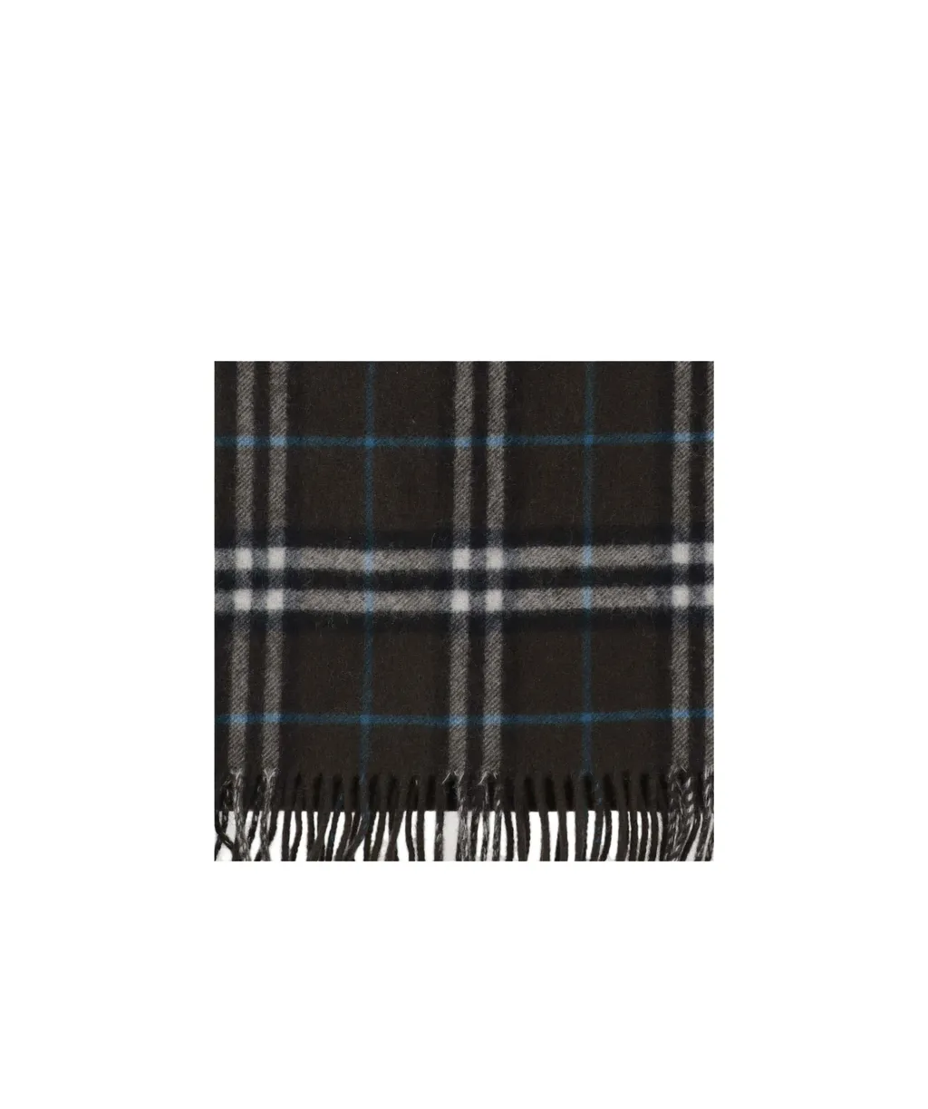 Checked Fringed Scarf
