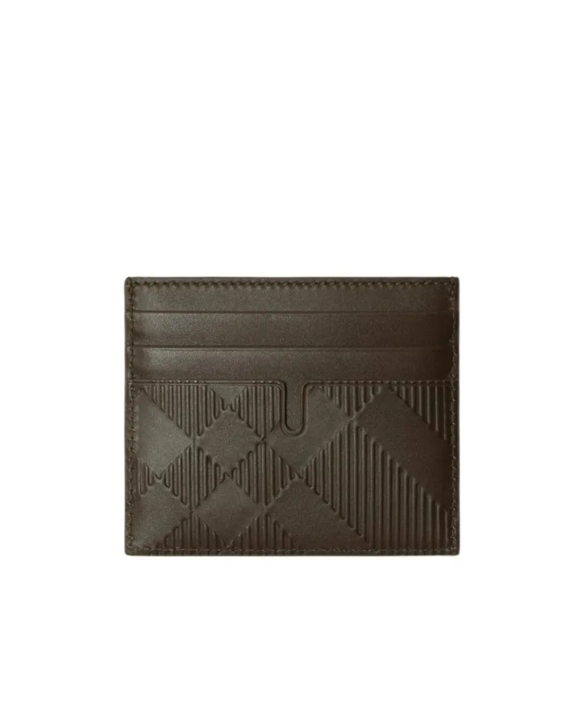 Tall Embossed Check Cardholder