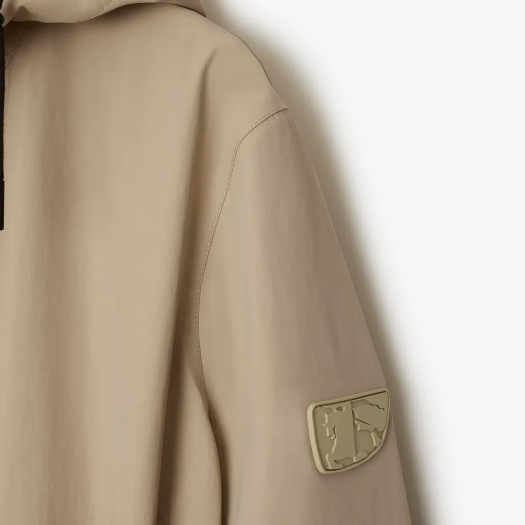 Drawstring Waist Hooded Trench Coat