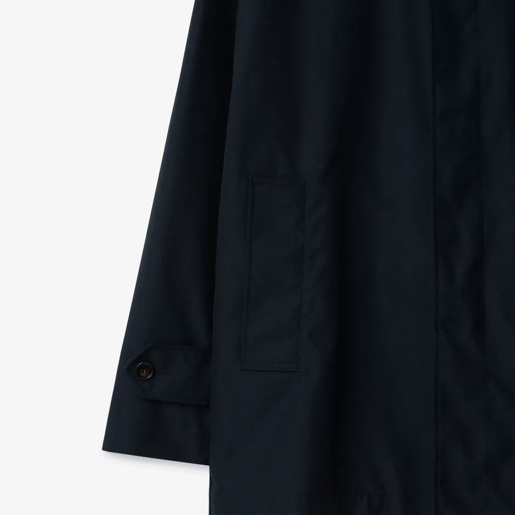Spread-Collar Button-Up Parka Coat