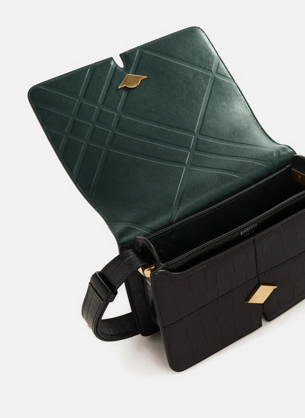 Snip Embossed Foldover-Top Shoulder Bag