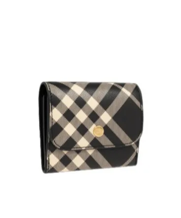 Check Pattern Folded Wallet