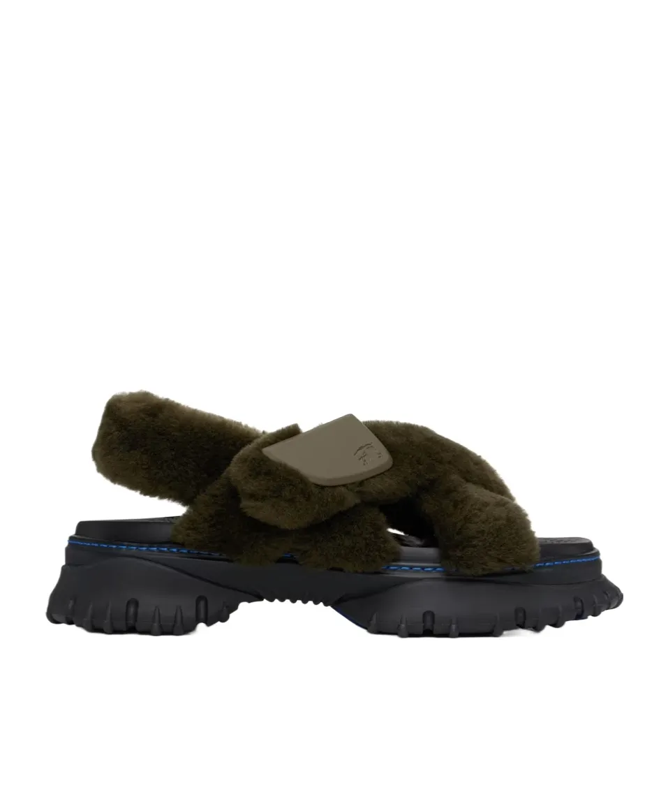 Shearling Pebble Sandals