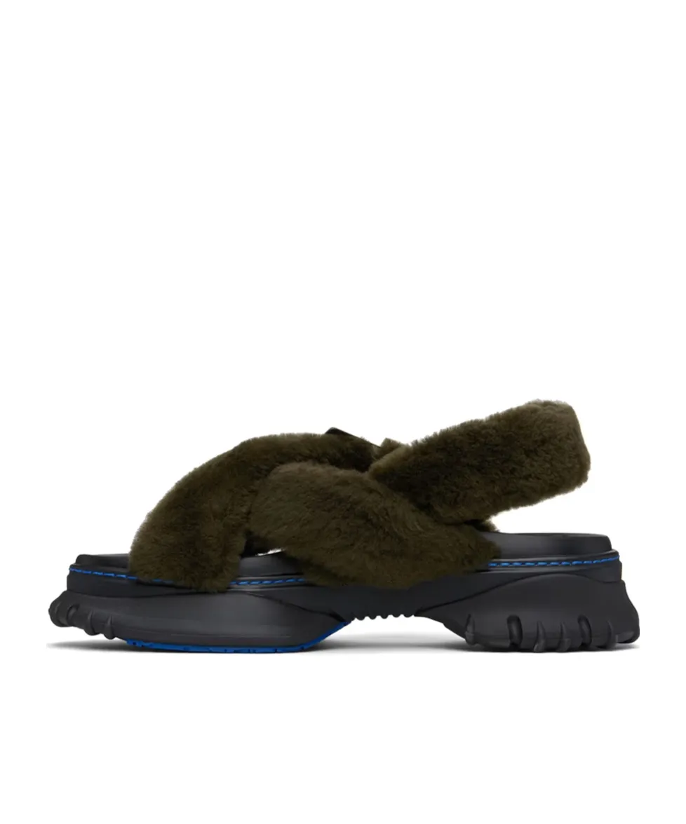 Shearling Pebble Sandals
